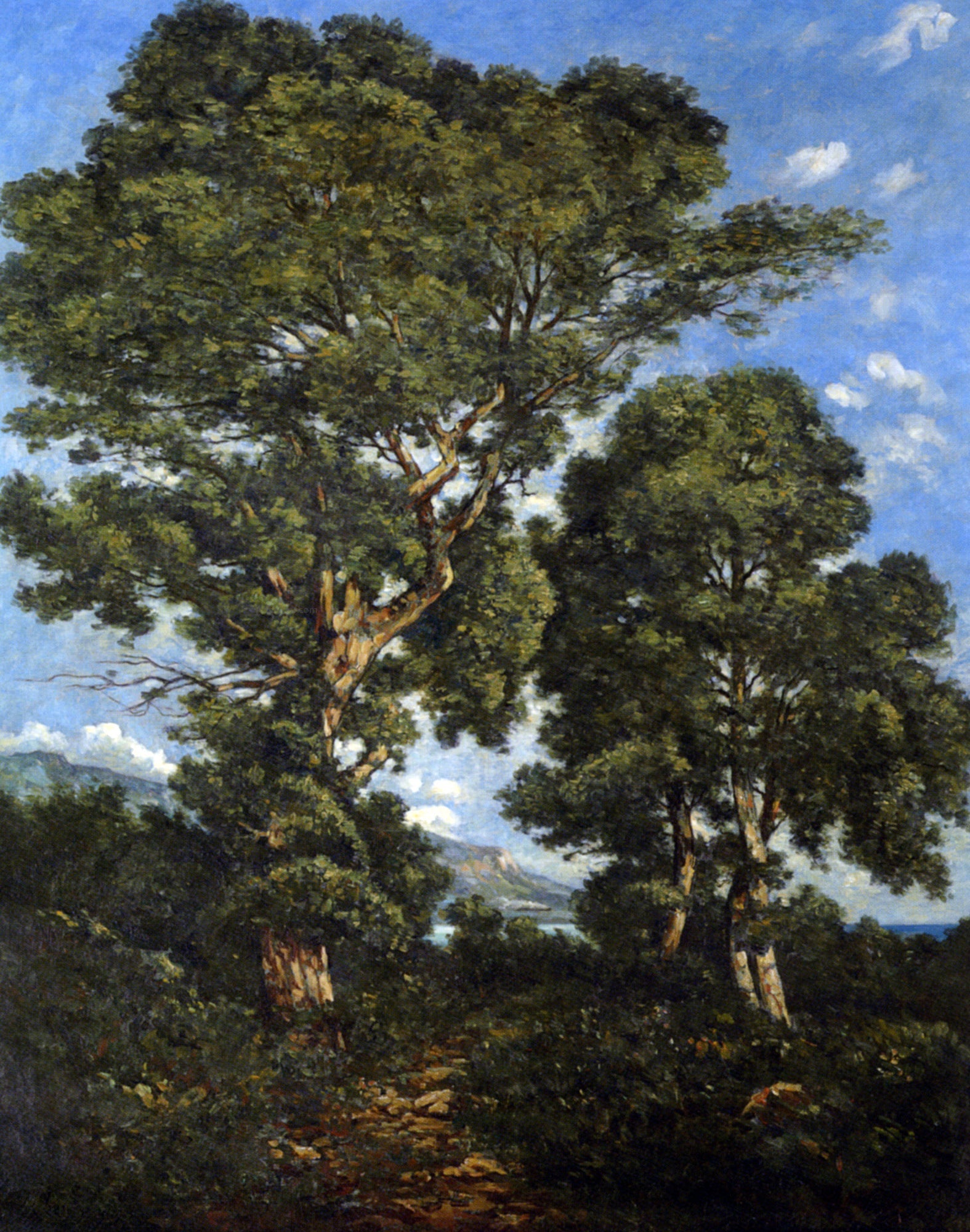  Henri Harpignies In The Forest - Canvas Print