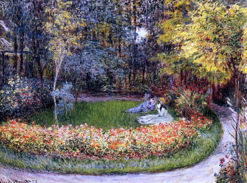  Claude Oscar Monet In the Garden - Canvas Print