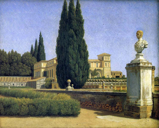  Christoffer Wilhelm Eckersberg In the Gardens of the Villa Albani - Canvas Print