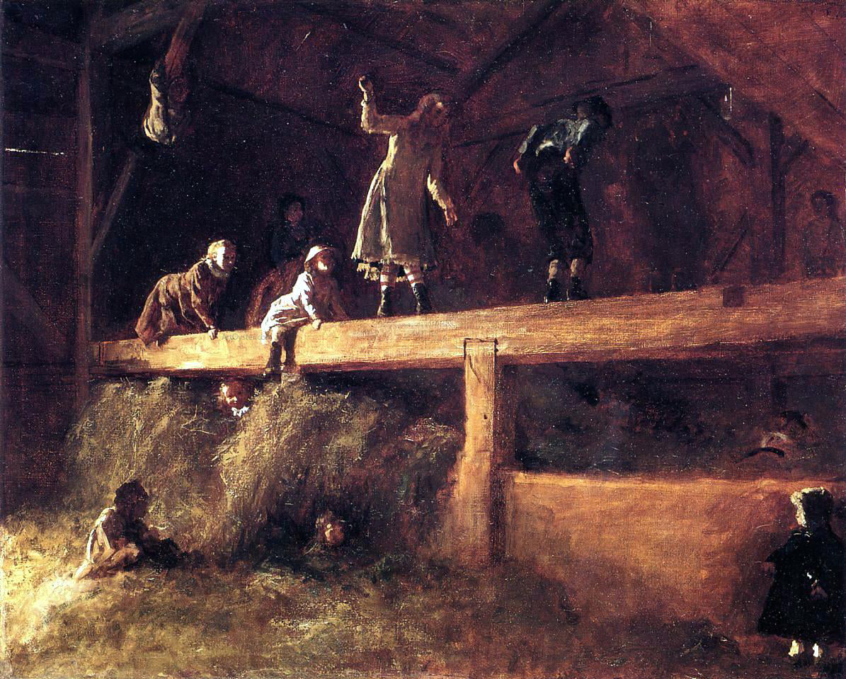  Eastman Johnson In the Hayloft - Canvas Print