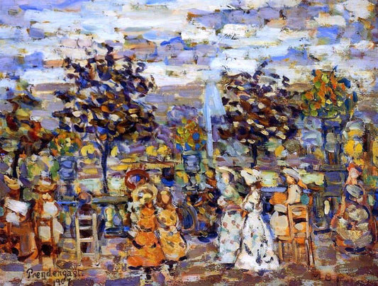  Maurice Prendergast In the Luxembourg Gardens - Canvas Print