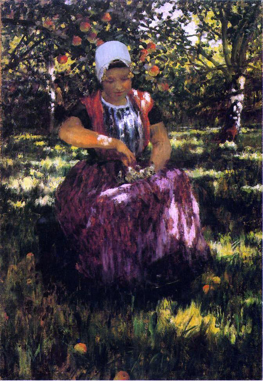  George Hitchcock In the Orchard - Canvas Print
