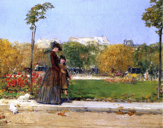  Frederick Childe Hassam In the Park, Paris - Canvas Print