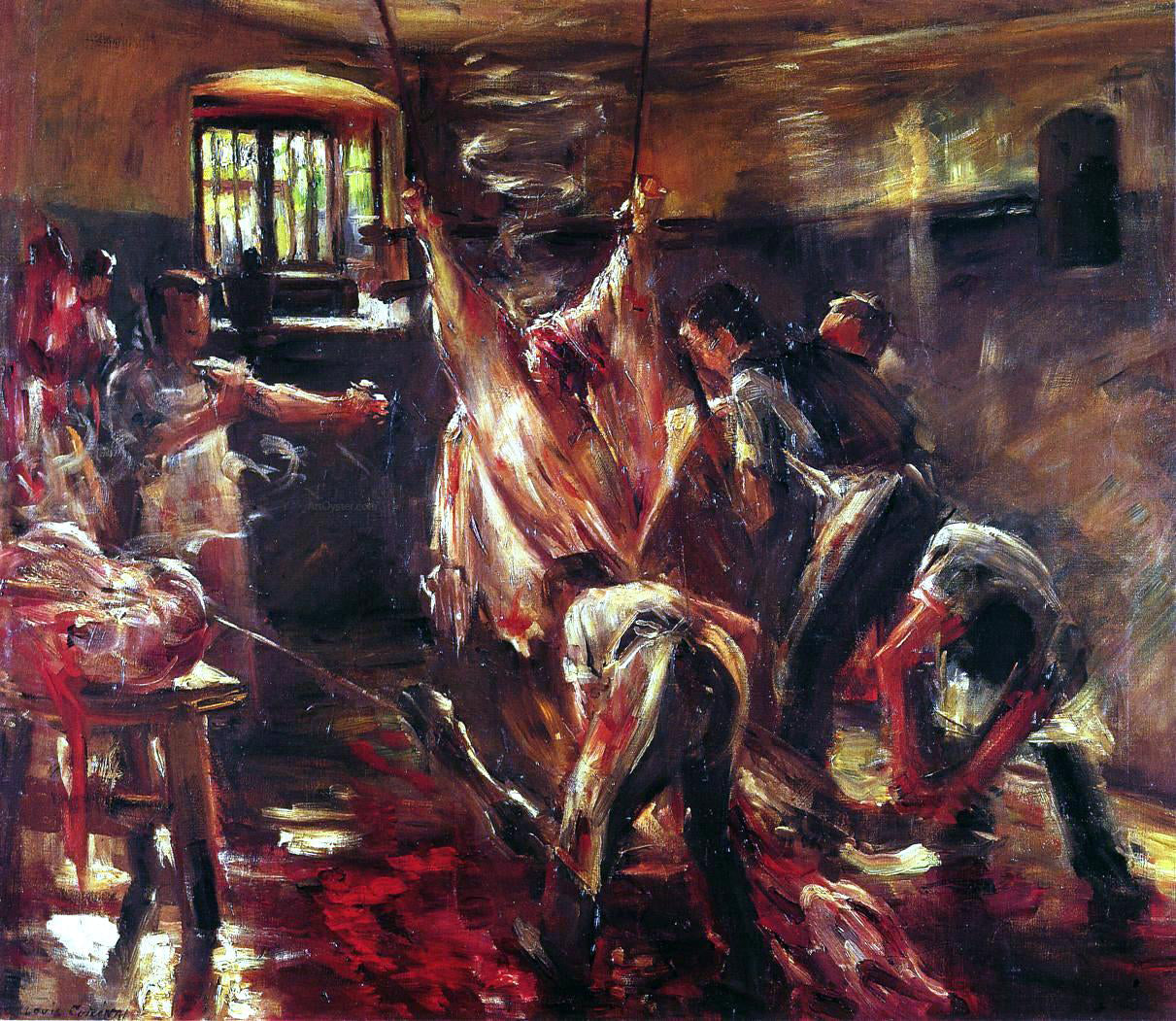  Lovis Corinth In the Slaughter House - Canvas Print