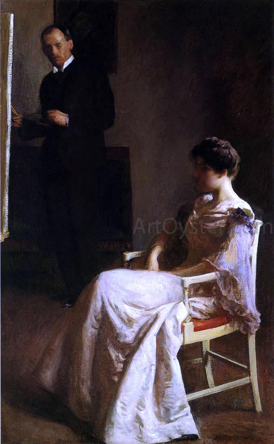  Joseph DeCamp In the Studio - Canvas Print