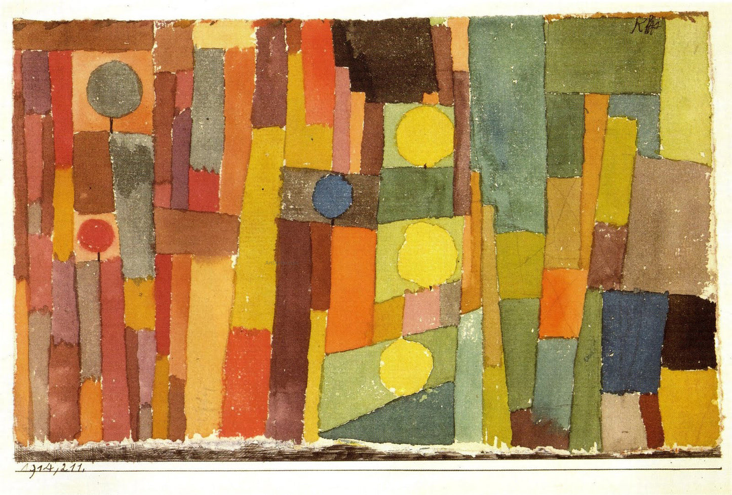  Paul Klee In the Style of Kairouan - Canvas Print