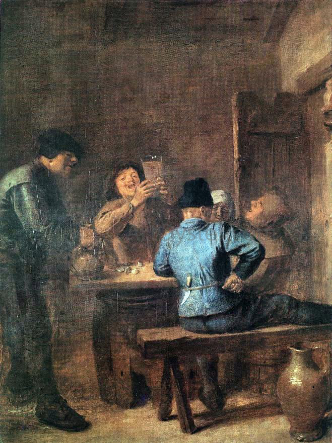  Adriaen Brouwer In the Tavern - Canvas Print