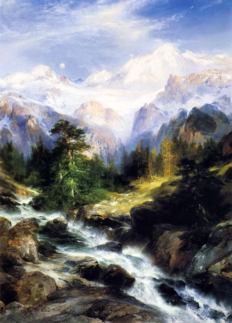  Thomas Moran In the Teton Range - Canvas Print