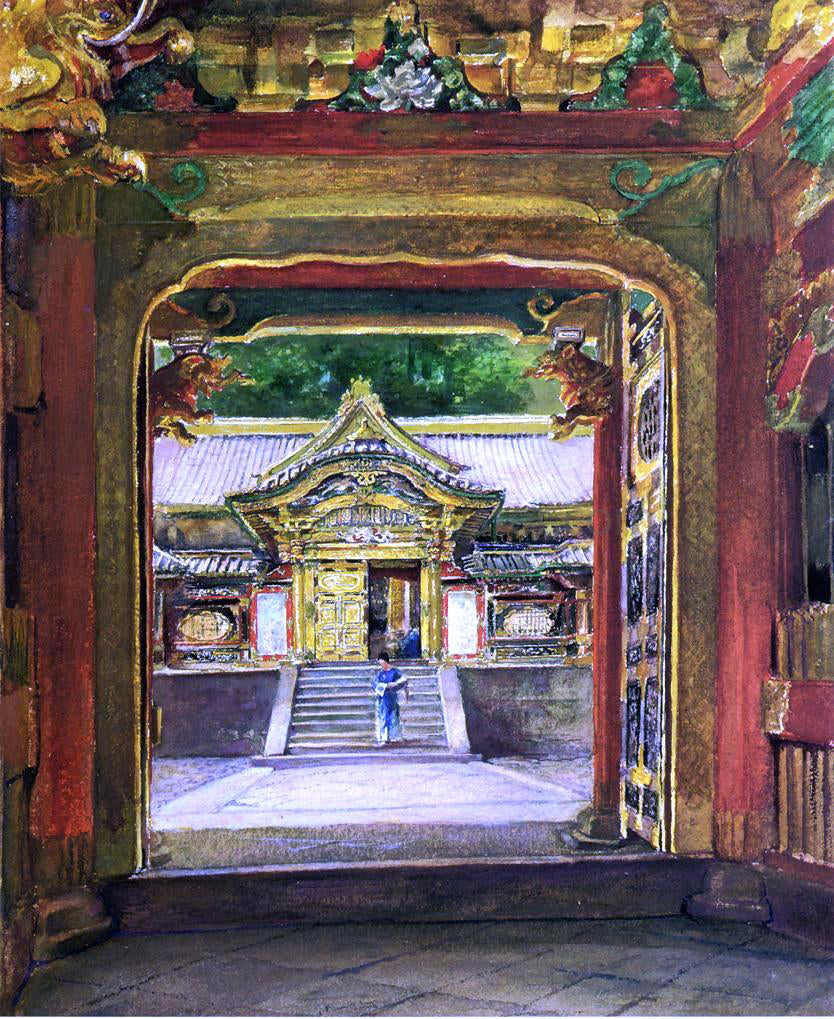  John La Farge In the Third Gate, Looking Toward the Fourth of the Temple, Iyemitsu, Nikko, Aug., 1886 - Canvas Print