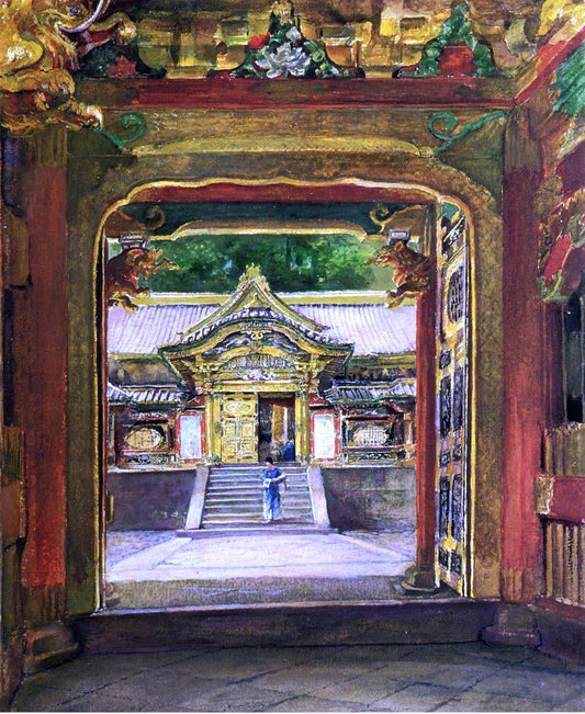  John La Farge In the Third Gate, Looking Toward the Fourth of the Temple, Iyemitsu, Nikko, Aug., 1886 - Canvas Print