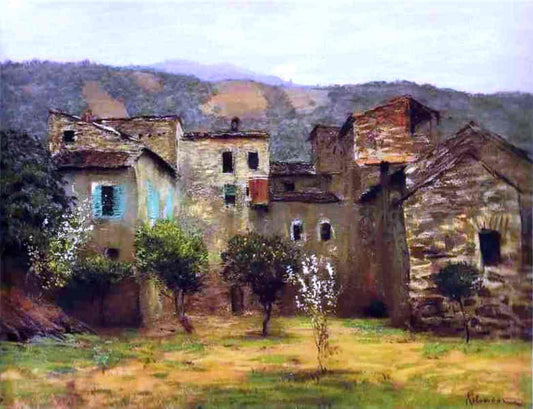  Isaac Ilich Levitan In the Vicinity of Bordiguera, in the North of Italy - Canvas Print