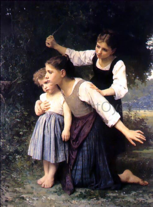  Elizabeth Gardner Bouguereau In the Woods - Canvas Print