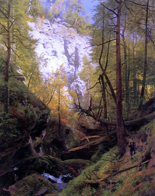  Herman Herzog In the Woods - Canvas Print
