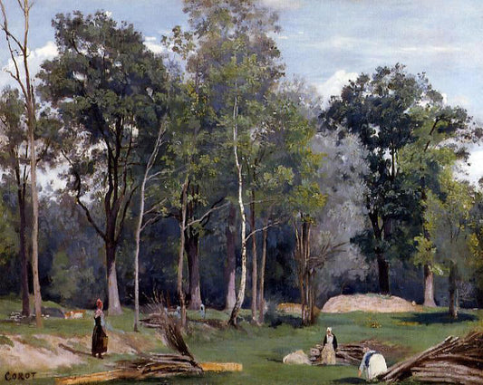  Jean-Baptiste-Camille Corot In the Woods at Ville d'Avray - Canvas Print