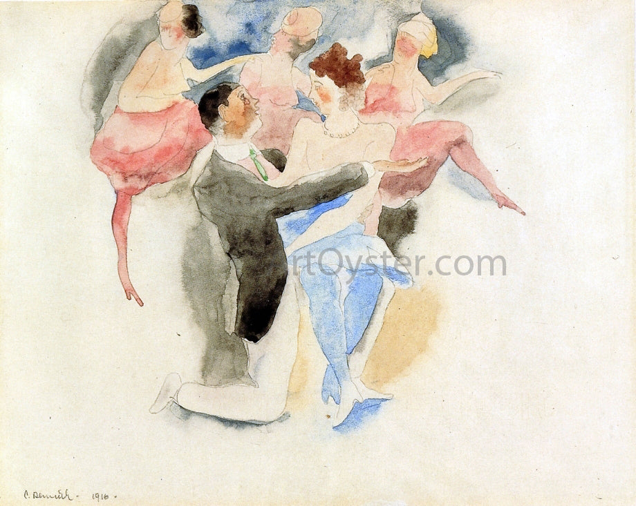  Charles Demuth In Vaudeville: Man and Woman with Chorus - Canvas Print