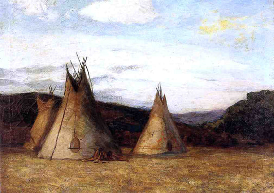  Edmund Montague Morris Indian Encampment - Canvas Print