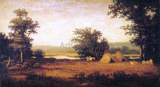  Ralph Albert Blakelock Indian Encampment on the James River, North Dakota - Canvas Print
