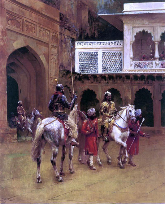  Edwin Lord Weeks Indian Prince, Palace of Agra - Canvas Print