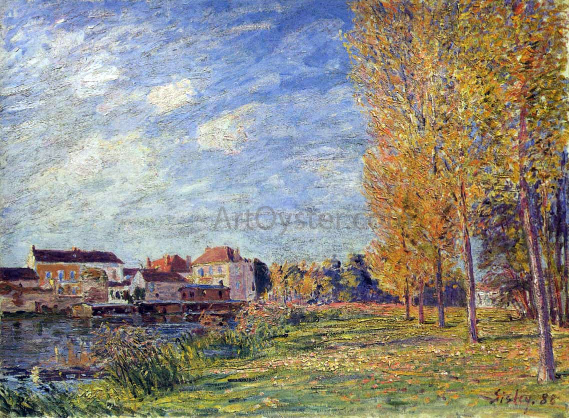  Alfred Sisley Indian Summer at Moret - Sunday Afternoon - Canvas Print