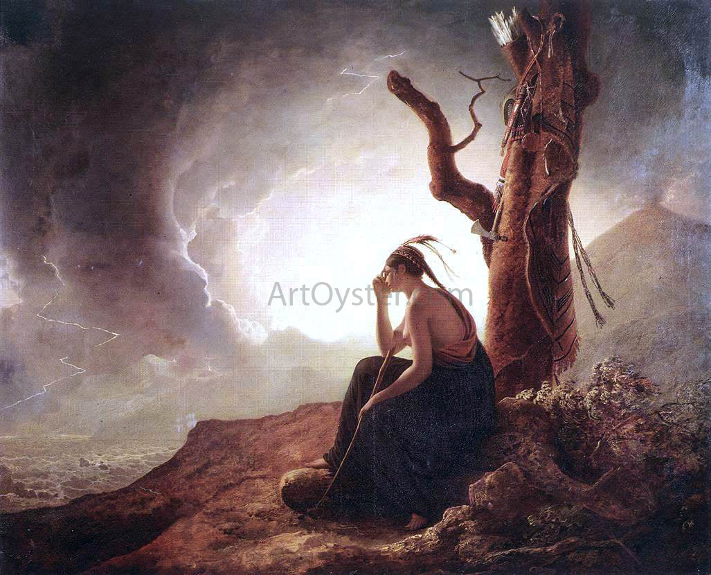  Joseph Wright Indian Widow - Canvas Print