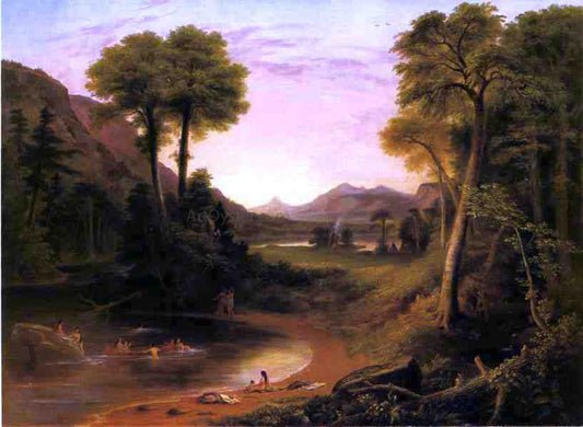 Henry Cheever Pratt Indians Bathing - A Scene of New England - Canvas Print