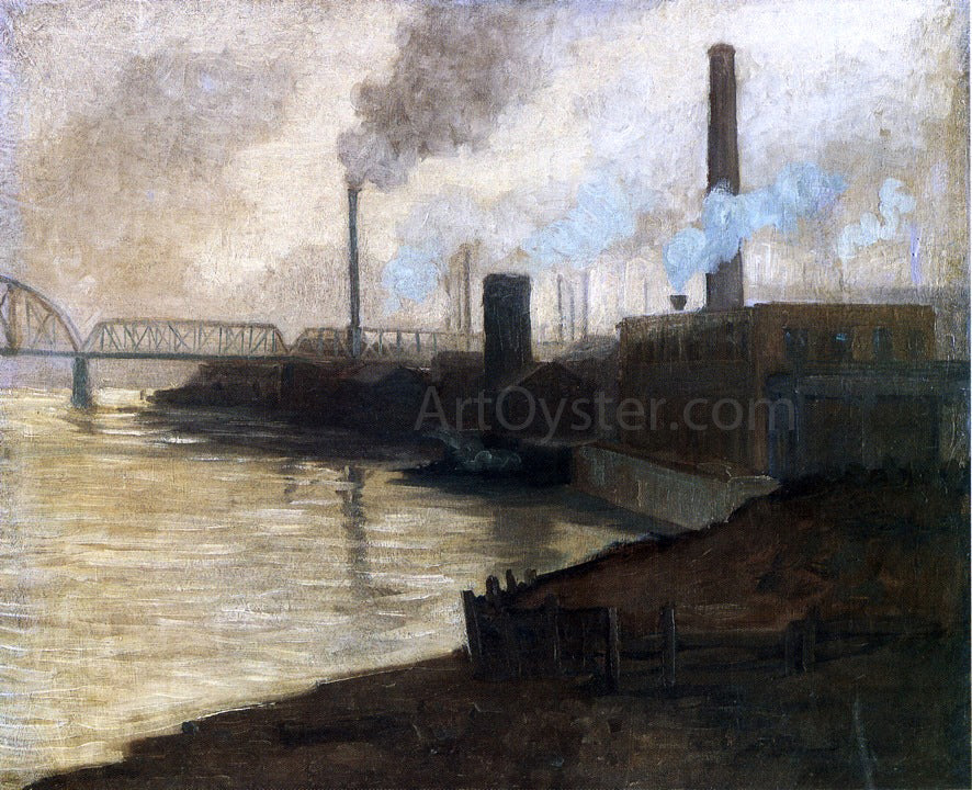  Aaron Harry Gorson Industrial Scene - Mills on the Monongahela - Canvas Print