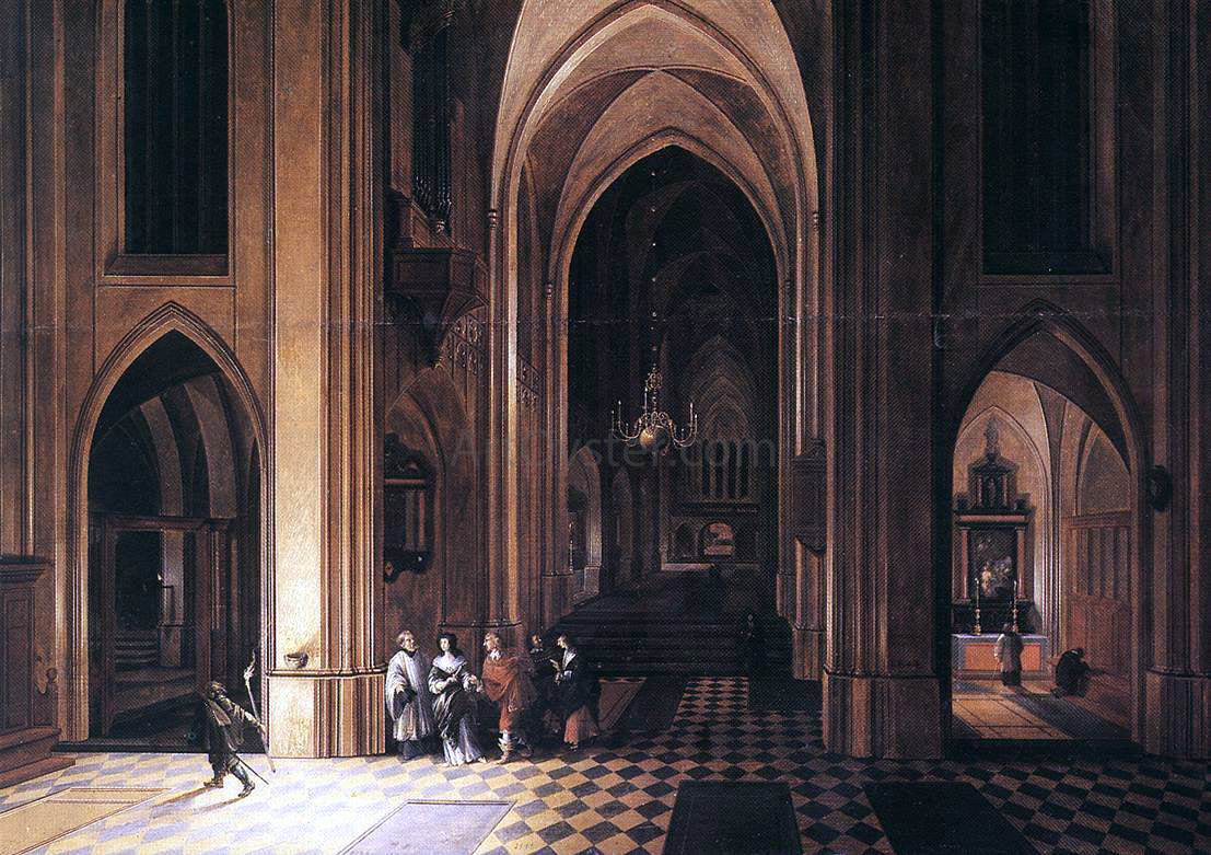  The Elder Peeter Neeffs Interior of a Church - Canvas Print