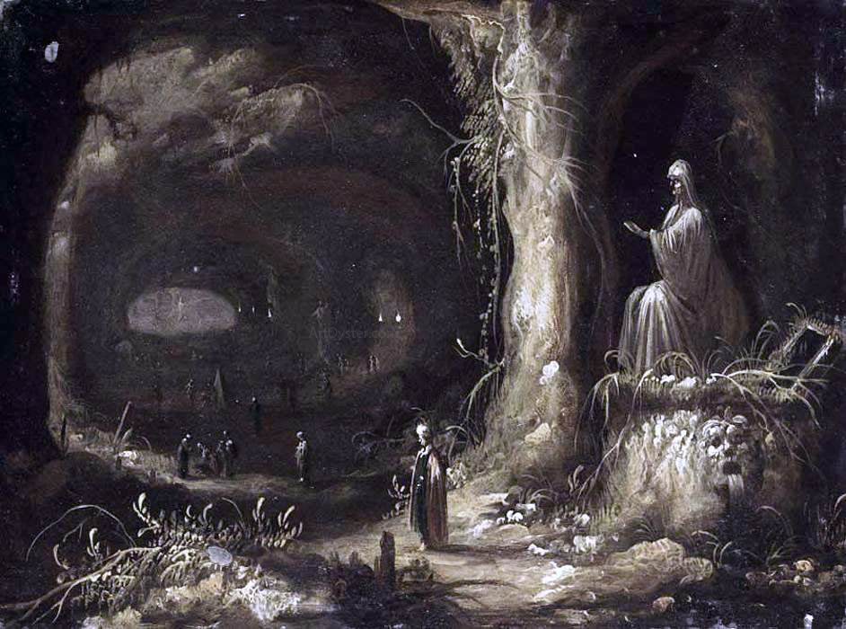  Rombout Van Troyen Interior of a Grotto - Canvas Print
