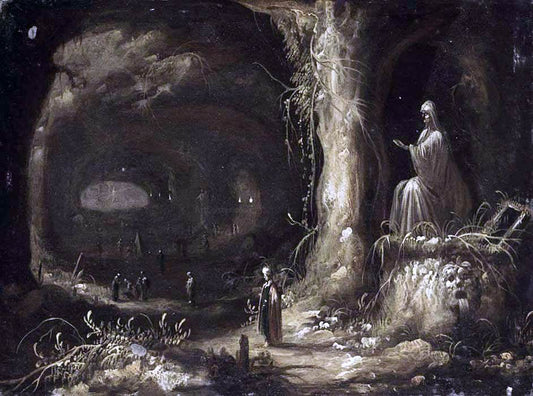  Rombout Van Troyen Interior of a Grotto - Canvas Print