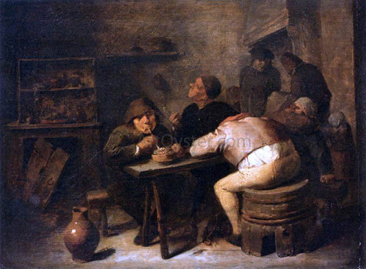  Adriaen Brouwer Interior of a Smoking Room - Canvas Print