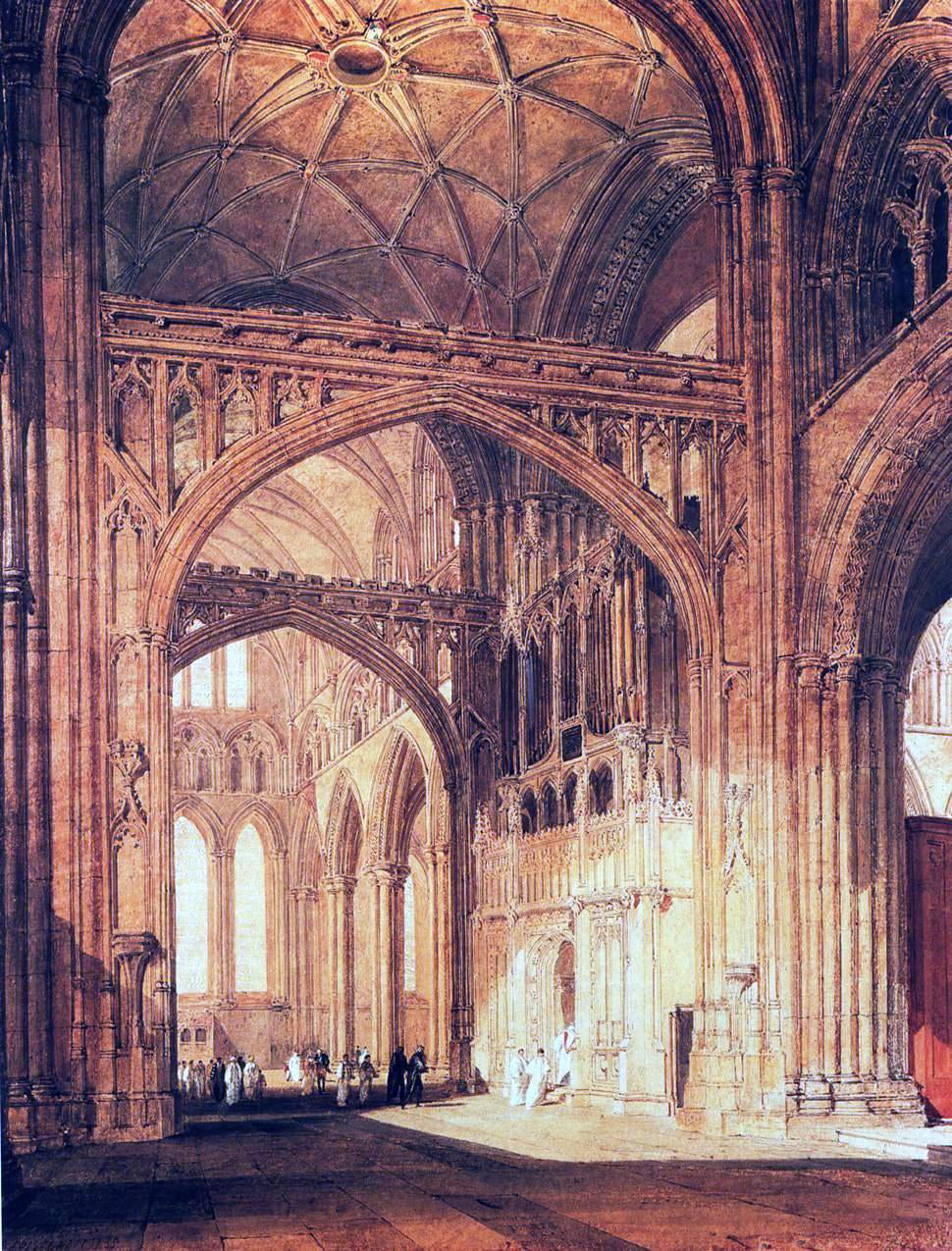  Joseph William Turner Interior of Salisbury Cathedral - Canvas Print