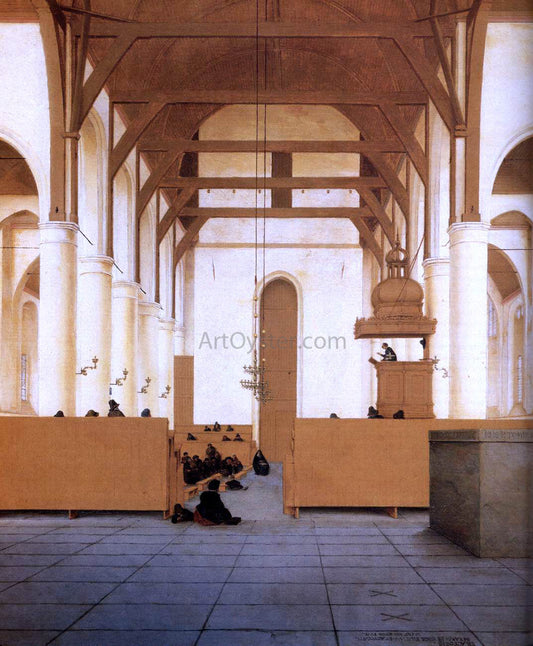  Pieter Jansz Saenredam Interior of the Church of St Odulphus, Assendelft (detail) - Canvas Print