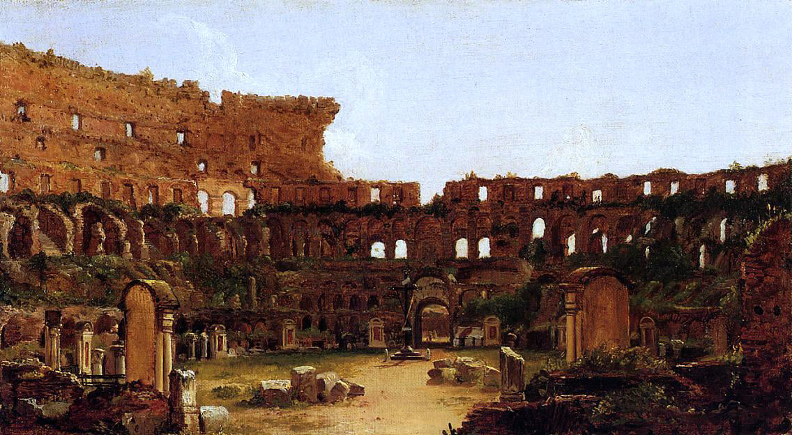  Antoine-Felix Boisselier Interior of the Colosseum, Rome - Canvas Print