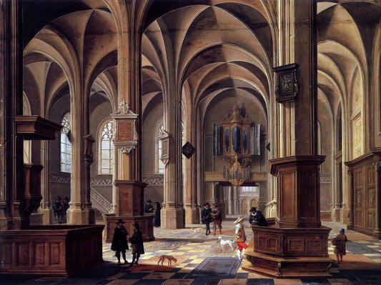  Bartholomeus Van Bassen Interior of the Cunerakerk, Rhenen - Canvas Print