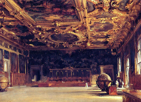  John Singer Sargent Interior of the Doge's Palace - Canvas Print