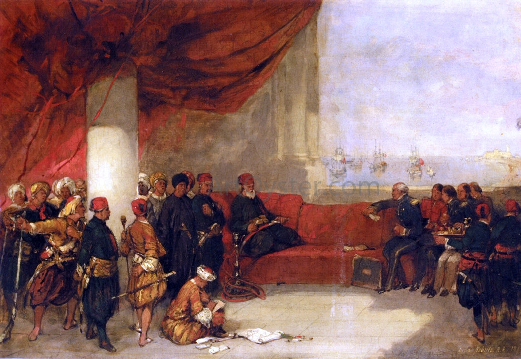 David Roberts Interview with the Viceroy of Egypt at His Palace in Alexandria - Canvas Print