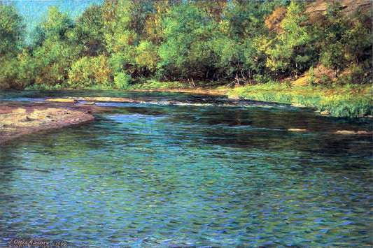  John Ottis Adams Iridescence of a Shallow Stream - Canvas Print