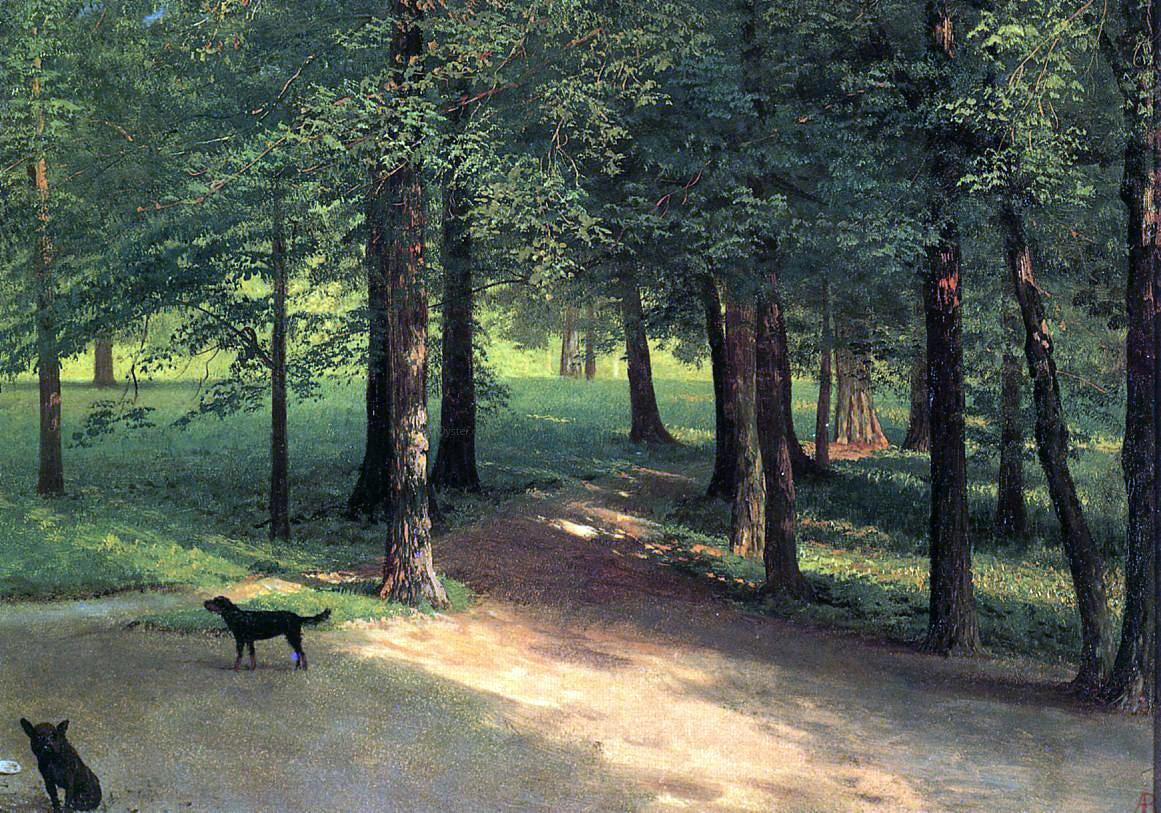  Albert Bierstadt Irvington Woods - Canvas Print