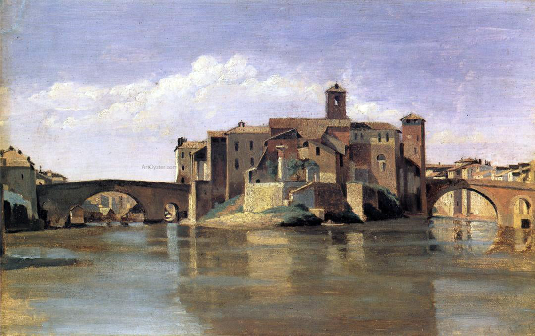  Jean-Baptiste-Camille Corot Island of San Bartolommeo - Canvas Print