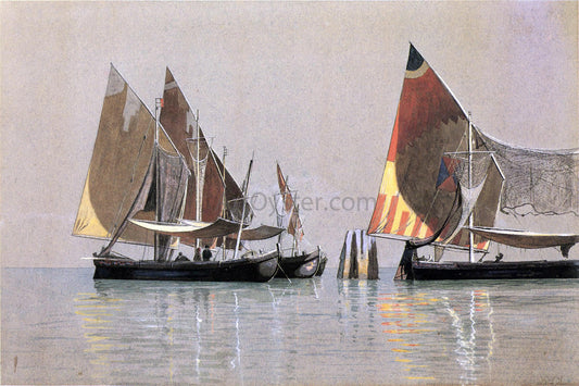  William Stanley Haseltine Italian Boats, Venice - Canvas Print