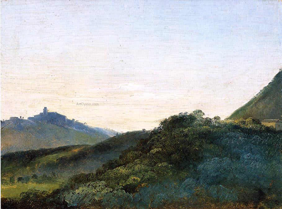  Francois-Marius Granet Italian Hills at Dawn - Canvas Print