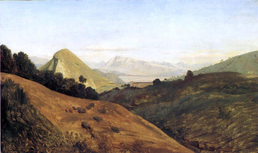 Theodore d Aligny Italian Hills at Dawn - Canvas Print