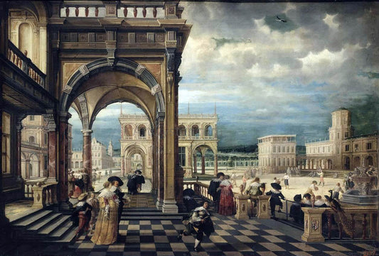  The Younger Hendrick Van  Steenwyck Italian Palace - Canvas Print