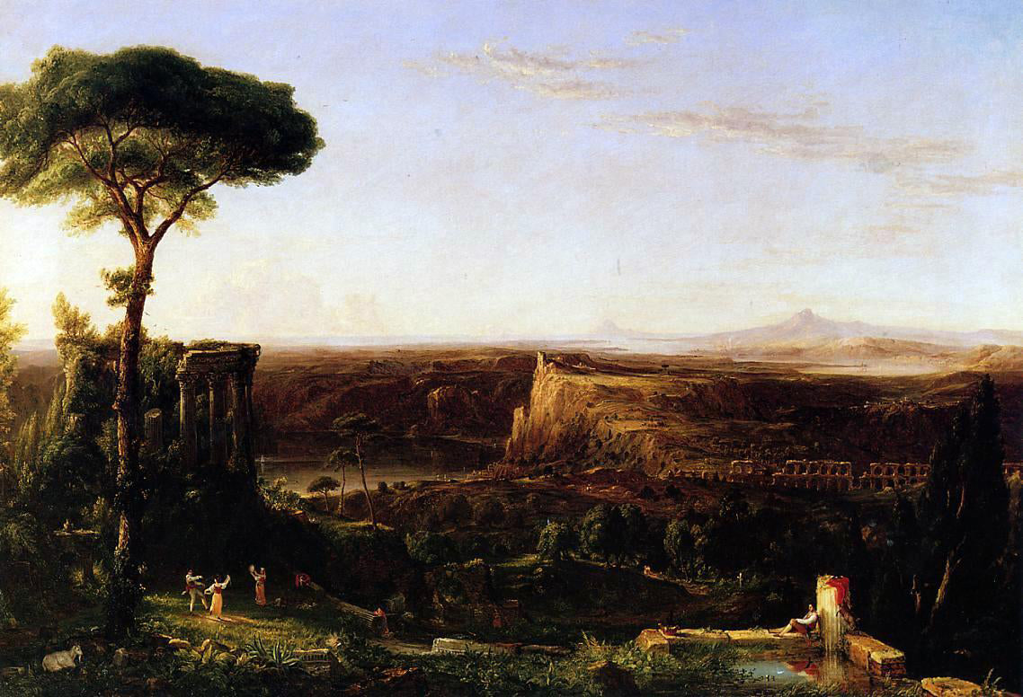  Thomas Cole Italian Scene, Composition - Canvas Print