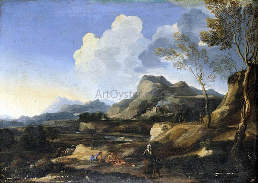  Gaspard Dughet Italianate Landscape - Canvas Print