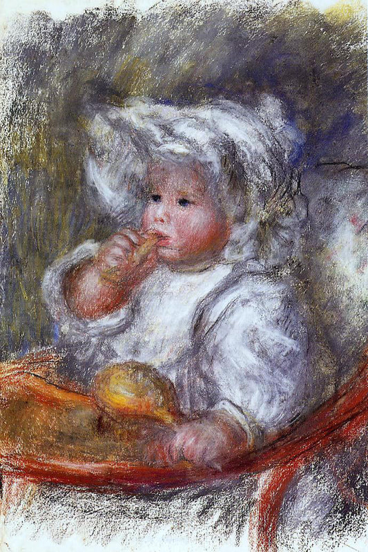  Pierre Auguste Renoir Jean Renoir in a Chair (also known as Child with a Biscuit) - Canvas Print
