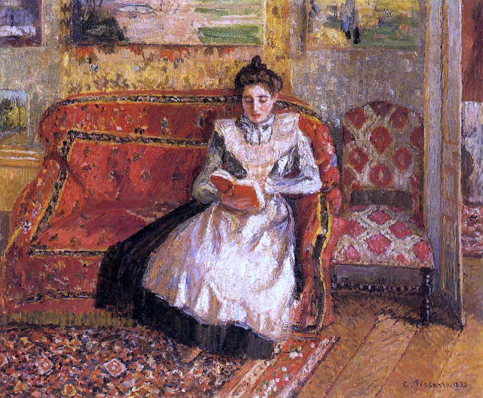  Camille Pissarro Jeanne Reading - Canvas Print