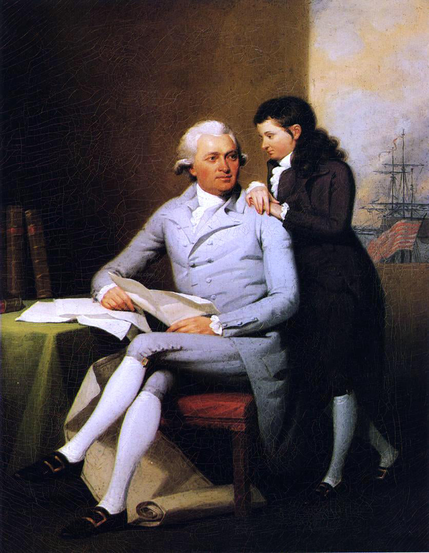  John Trumbull Jeremiah Wadsworth and His Son Daniel Wadsworth - Canvas Print