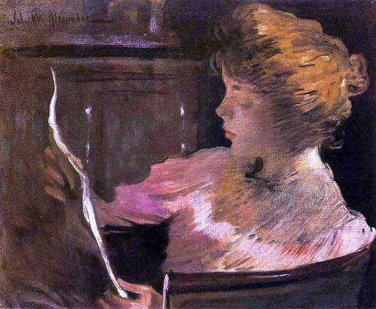  John White Alexander Jesse Steele Reading - Canvas Print