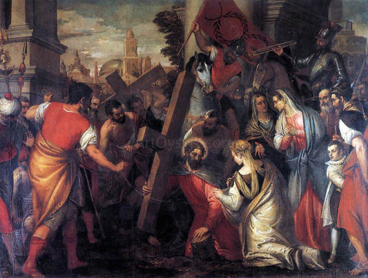  Carlo Caliari Jesus Meeting Veronica - Canvas Print